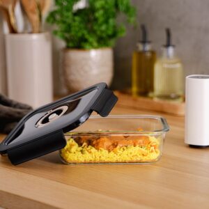 Alternative view of Quadratischer Vacuum-Glasbehälter – 1230Ml – Set – 4Tlg