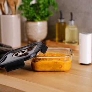 Alternative view of Quadratischer Vacuum-Glasbehälter – 800Ml – Set – 4Tlg