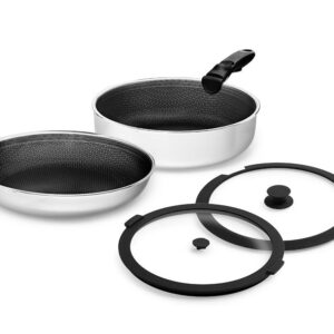 Gemischte Bratpfanne Mit Abnehmbarem Griff – 2-Teiliges Set