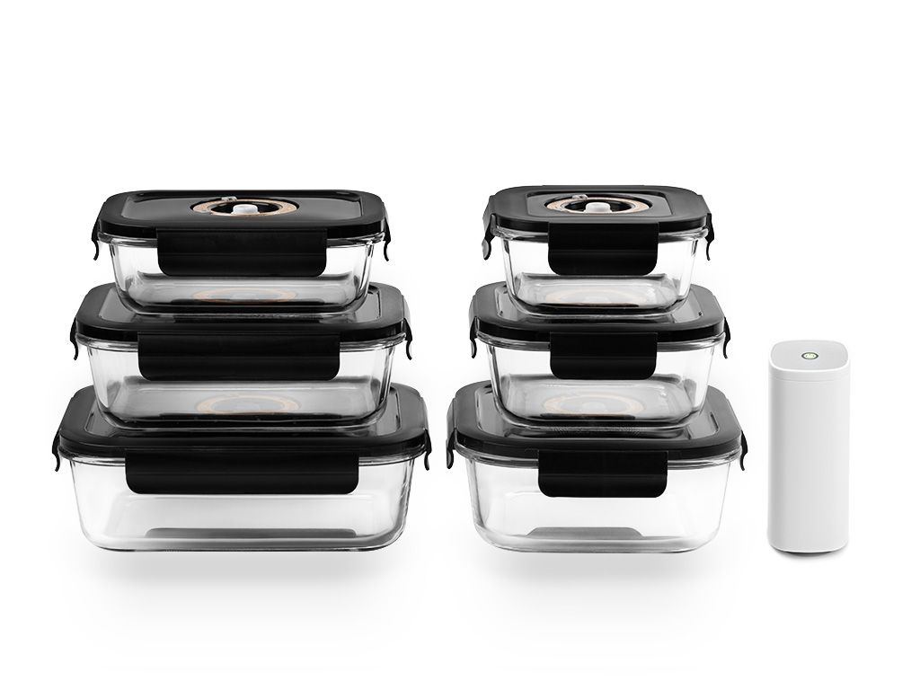 Vacuum-Glasbehälter Mix-Set – 6Tlg